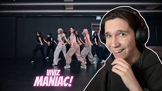 DANCER REACTS TO VIVIZ  MANIAC Dance Practice [upl. by Yolanthe]