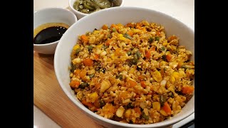 Cauliflower fried rice  Cauliflower rice recipes  Vegetarian recipes  Low carb recipes [upl. by Becht]