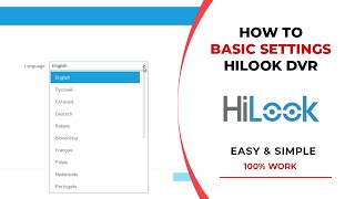 Hilook DVR Basic Setup [upl. by Eittol957]