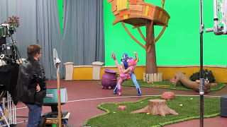 LazyTown Bing Bang behind the scenes with Chloe Lang Season 4 [upl. by Ahtennek405]