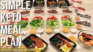 Simple Keto Meal Plan For The Week  Burn Fat and Lose Weight [upl. by Cardew496]