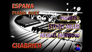 ESPANA for Piano Duet by CHABRIER  performed by Steven Milller amp Michael Morwood in 1988 [upl. by Ai932]