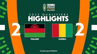 Malawi 🆚 Guinea  Highlights  TotalEnergiesAFCONQ2023  MD6 Group D [upl. by Nehgem]