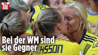 Sie sind das Liebespaar der Frauen WM Magdalena Eriksson und Pernille Harder [upl. by Rebmyk]