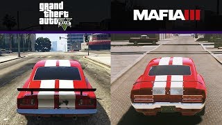 Comparison Mustang Classic  GTA V vs Mafia 3 [upl. by Refiffej577]