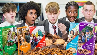 British Highschoolers try Girl Scout Cookies for the first time [upl. by Anyek755]