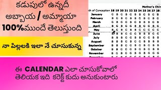 How to calculate china calendar in teluguChinese calendar baby 👶 gender [upl. by Jarad]