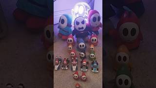 All my Shy Guy plushies and figures and my Shy Guy light 💚💛💙❤️🖤 [upl. by Dulsea111]