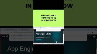Concept of the canceling transactions in ServiceNow [upl. by Erehpotsirhc471]