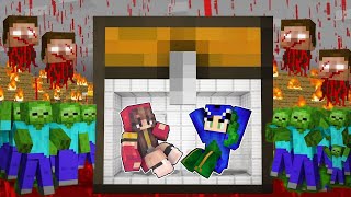 We Created Huge CHEST BUNKER to Survive BLOOD RAIN Zombie Apocalypse in Minecraft Hindi [upl. by Linea475]