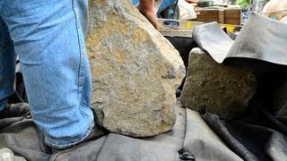 How to build a Fish Pond  Part 8  Pond Construction Rock Placement 2 of 2 [upl. by Ackley]