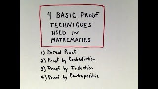 ❖ Four Basic Proof Techniques Used in Mathematics ❖ [upl. by Geehan]