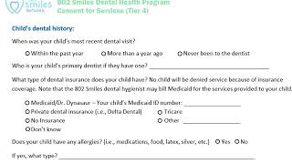 Filling out the 802 Smiles Consent Form [upl. by Toth]