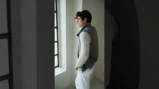 Taupe Down Vest in Loro Piana Wool  Pini Parma [upl. by Vander311]