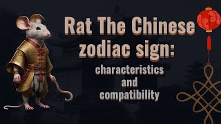 Rat 🐀 The Chinese zodiac sign 🌒🪧 characteristics and compatibility [upl. by Aynam216]