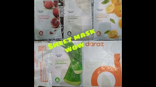 DARAZ REVIEW ON SHEET MASKBISUTANG FACIAl MASK ESSENCE SHINY MASK and NOURISHING MASK [upl. by Togram]