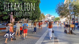 Heraklion Crete Greece 🇬🇷  Virtual City Tour 4K [upl. by Onitrof]