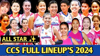 CREAMLINE FULL LINEUPS 2024 PVL ALL FILIPINO CONFERENCE ALL STAR [upl. by Snider]