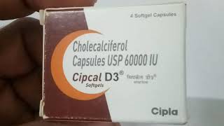 Cipcal D3 60000 IU Softgels  Uses Dosage Side Effects in hindi [upl. by Jet]