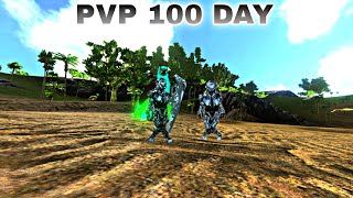 I SURVIVED 100 DAYS PVP ARK MOBILE  TAMING AND BASE UPDATED AND RAIDING [upl. by Nanreh]