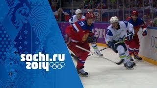 Ice Hockey  Mens Group A  Russia v Slovenia  Sochi 2014 Winter Olympics [upl. by Antonetta786]