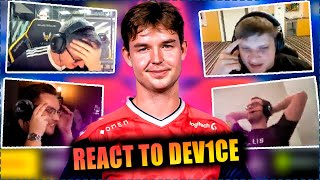 CS GO PROS amp CASTERS REACT TO DEVICE PLAYS [upl. by Eisnyl]