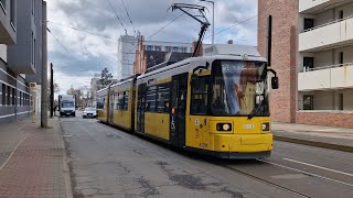 Straßenbahn Berlin  Mitfahrt in der 61 von Betriebshof Köpenick bis S Adlershof im GTZO1 2201B [upl. by Marte]