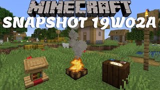 SNAPSHOT 19W02A  Kampvuren cartography table amp lectern Minecraft 114 [upl. by Adlaremse388]