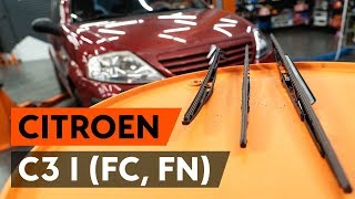 Comment remplacer des essuieglaces sur CITROEN C3 1 FC FN TUTORIEL AUTODOC [upl. by Barayon]