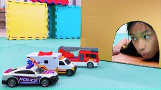 Wendy and Eric Pretend Play with Hot Wheels Toy Cars and Playsets  Kids Learn to Work Together [upl. by Marjory45]