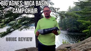 Big Agnes Mica Basin Camp Chair Review [upl. by Adnomar985]