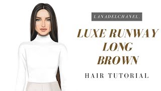 LUXE RUNWAY Long Brown Wig  Stardoll Hair Tutorial  LanaDelChanel [upl. by Karoline]