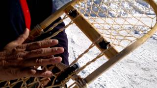 Ice cleats for wooden snowshoes [upl. by Ymmak]