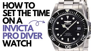 How to Set the time on Invicta 8926OB Pro Diver Automatic Watch [upl. by Teleya]