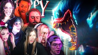 STREAMERS REACCIONAN a la APARICIÓN DE HUGGY WUGGY EN POPPY PLAYTIME 3 [upl. by Bourn]