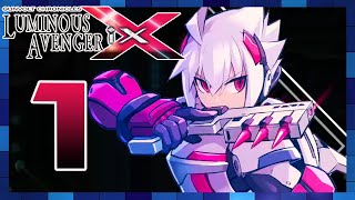 Gunvolt Chronicles Luminous Avenger iX  Gameplay Walkthrough Part 1  Store Ruins Boss Rebellio [upl. by Fabrianna2]