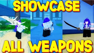 ALL WEAPONS SHOWCASE in SORCERY ROBLOX [upl. by Lledroc175]