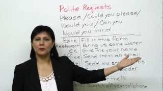 Conversational English  How to make polite requests [upl. by Aniarrol112]