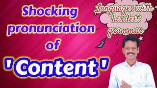 THE WRONG PRONUNCIATION OF quotCONTENTquot  PRONOUNCE ACCORDING TO MEANING ENRICH YOUR ENGLISH  102 [upl. by Eba731]