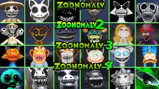 Zoonomaly vs Zoonomaly 2 vs Zoonomaly 3 vs Zoonomaly 4  ALL NEW JUMPSCARES [upl. by Robyn]