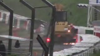 Jules Bianchis Terrifying Crash At Japan Grand Prix 2014  Live Footage [upl. by Hewett]