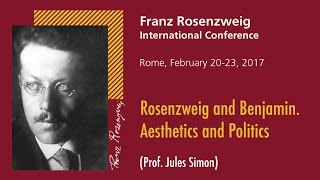 4  Rosenzweig and Benjamin Aesthetics and Politics Prof Jules Simon [upl. by Galloway202]