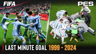 Last Minute Goal FIFA vs PES  1999  2024 [upl. by Kristofer]