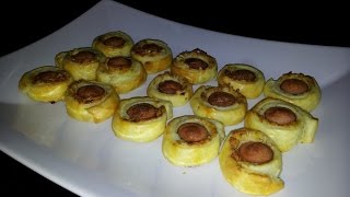 Roulés au saucisse  APERITIF DINATOIRE  LA BOITE A RECETTES [upl. by Bokaj815]