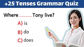 Tenses In Grammar  Simple Present Tense Test English Grammar Quiz Tenses In Grammar English [upl. by Elisa]