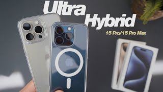 iPhone 15 Pro Max Spigen Ultra Hybrid Clear Case Review  MagSafe Case [upl. by Cornelia]