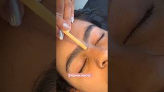 Eyebrow waxing tutorial 😳mappingbrows wax clean brows subscribe ♥️viral wax [upl. by Labinnah]