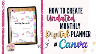 Digital Planner Masterclass Create A Digital Planner with hyperlinks in Canva FREE TEMPLATE [upl. by Limber]