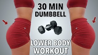 30 MIN DUMBBELL GLUTE FOCUSED WORKOUT  Do this to GROW your BOOTY  30x30 Day  26 [upl. by Donaldson22]