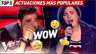 Las ACTUACIONES MÁS POPULARES de La Voz [upl. by Zealand970]